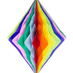 Rainbow Honeycomb Diamond Decoration - 30Cm<Party Delights Discount