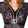 Rainbow Peace Sign Necklace<Party Delights Online