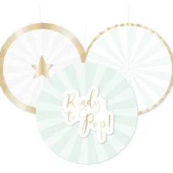 Ready To Pop Paper Fan Kit - 30Cm (3Pk)<Party Delights Online