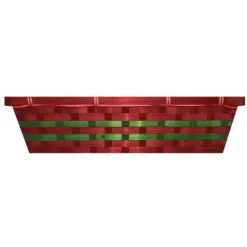 Party Delights Gift Wrapping<Red & Green Christmas Hamper Basket - 42Cm
