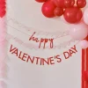 Red & Pink Happy Valentines & Heart Paper Banners - 2.5M<Party Delights Online
