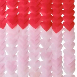 Red & Pink Ombre Heart Tissue Paper Backdrop<Party Delights Best