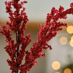 Red Berry Stems Christmas Foliage - 75Cm (5Pk)<Party Delights Sale