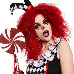 Red Crimped Wig<Party Delights Best