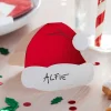Party Delights Tableware<Red Foil Santa Hat Place Cards - 7Cm (10Pk)