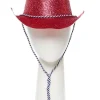 Red Glitter Cowboy Hat<Party Delights Online
