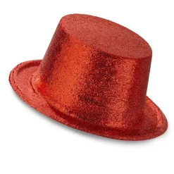 Red Glitter Top Hat<Party Delights Clearance