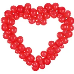 Red Heart Balloon Garland - 60 Balloons<Party Delights Sale