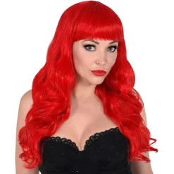 Red Long Curly Wig<Party Delights Discount