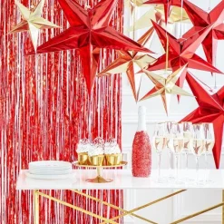 Party Delights Hanging Decorations<Red Paper Star Hanging Decoration - 30Cm