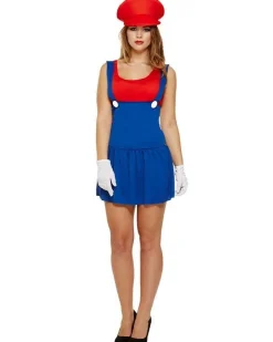 Party Delights Couples' Costumes<Red Super Workman - Womens Costume