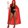 Women's Party Delights Women's<Red Velvet Hooded Cape - Adult