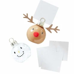 Party Delights Tableware<Reindeer & Snowman Christmas Place Card Holders - 6Cm (6Pk)