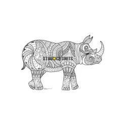 Rhino Relax Colour Craft & Keep Cardboard Cutout - 93Cm X 62Cm<Party Delights Online