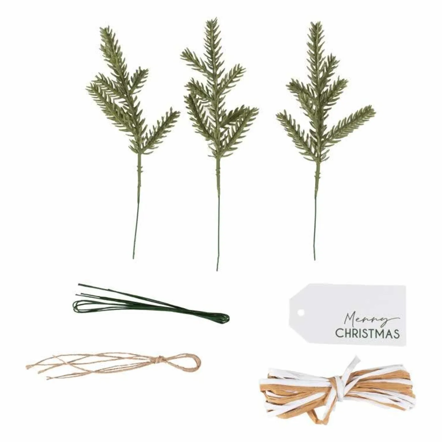 Party Delights Gift Wrapping<Ribbon, Foliage, Tags & Wooden Present Toppers Set