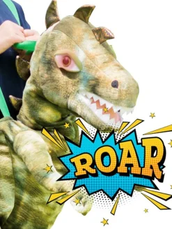 Kids' Party Delights Kids'<Ride On Light Sound Dinosaur - Child Costume
