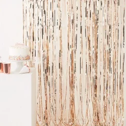 Rose Gold Foil Curtain - 2.5M X 1M<Party Delights Best