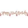 Rose Gold Happy Birthday Add-An-Age Banner - 2.74M<Party Delights Hot