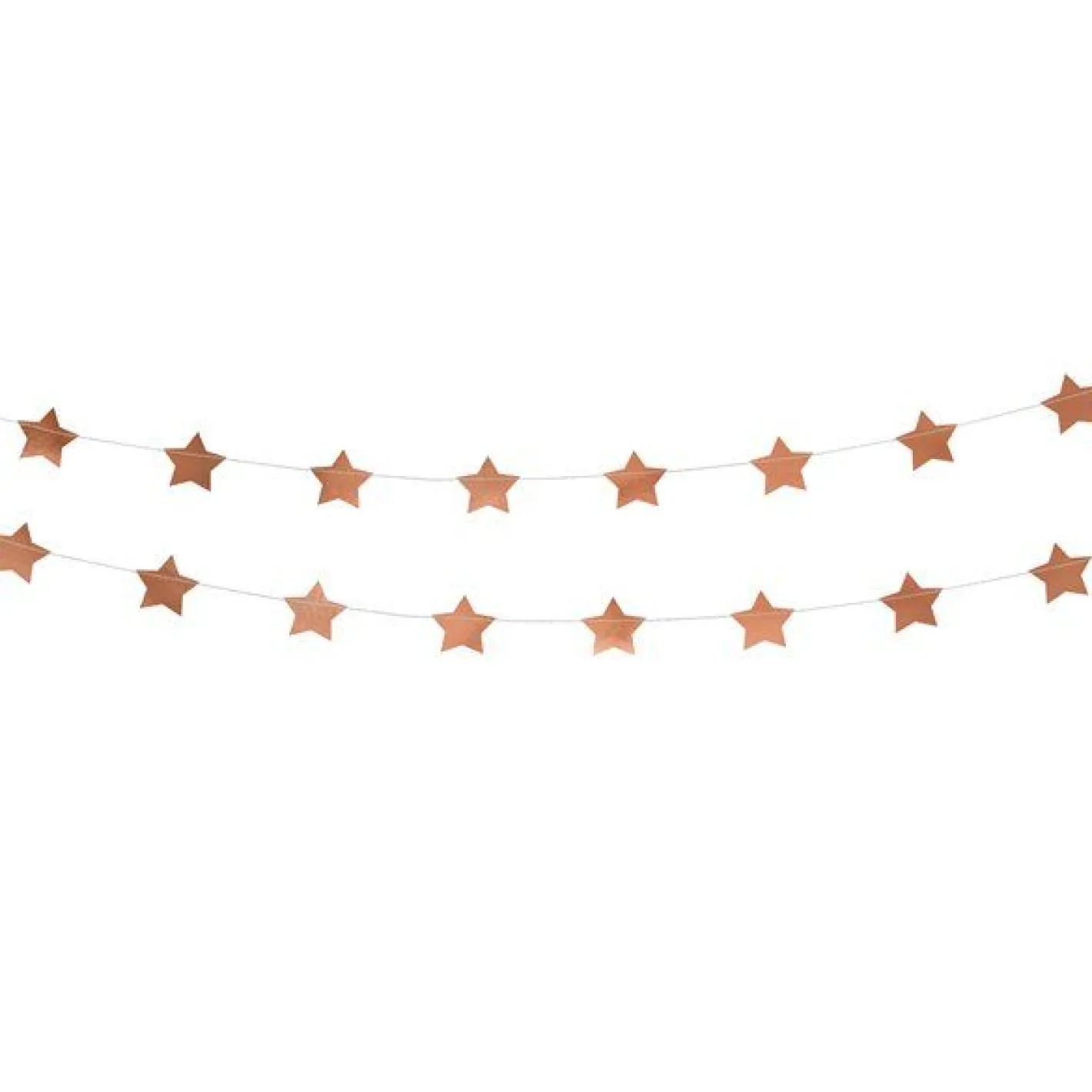 Rose Gold Star Foil Garland - 3.6M<Party Delights