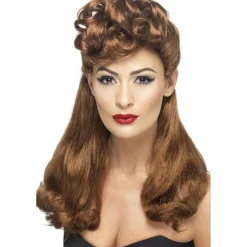 40S Auburn Vintage Wig<Party Delights New