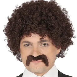 80S Retro Wig & Tash<Party Delights Hot