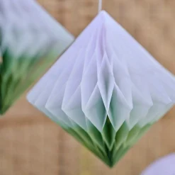 Sage Dip Dye Paper Honeycomb Decorations (8Pk)<Party Delights Discount
