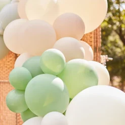 Sage, Nude & White Balloon Arch Kit - 70 Balloons<Party Delights Outlet