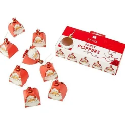 Party Delights Christmas Party Accessories<Santa Party Poppers (8Pk)