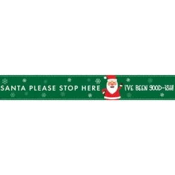 Party Delights Outdoor Decorations<Santa Please Stop Here Paper Door Banners - 1M (3Pk)