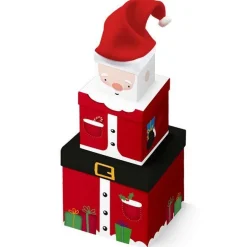 Party Delights Gift Wrapping<Santa Plush Stacking Boxes - 35Cm