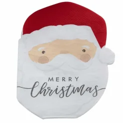 Party Delights Tableware<Santa Shaped Paper Napkins (16Pk)