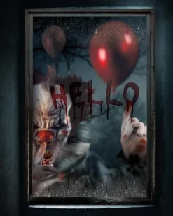 Party Delights Window & Door Decorations<Scary Clown Window Decoration