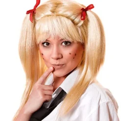 School Girl Pigtail Wig - Blonde<Party Delights