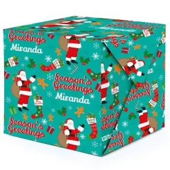 Party Delights Gift Wrapping<Season's Greetings Christmas Personalised Wrapping Paper - 62 X 100Cm Sheet