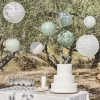 Secret Garden White Paper Hanging Decorations (8Pk)<Party Delights Outlet