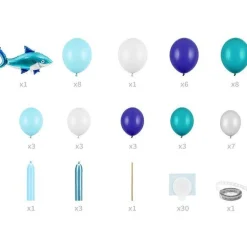 Shark Balloon Arch Garland - 42 Balloons<Party Delights Best