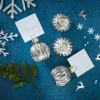 Party Delights Tableware<Silver Bauble Place Card Holder - 4Cm (6Pk)