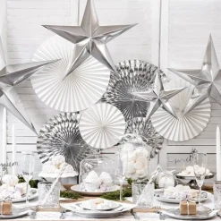Silver Fans (3Pk)<Party Delights Clearance