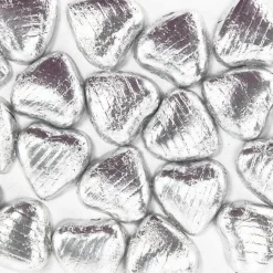 Silver Foil Chocolate Hearts X20<Party Delights Clearance