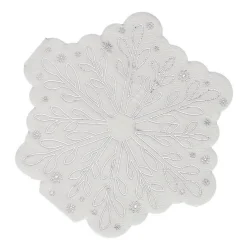 Party Delights Tableware<Silver Foiled Snowflake Shaped Paper Napkins (16Pk)