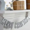 Silver Glitter Merry Christmas Wooden Bunting - 70Cm<Party Delights Clearance