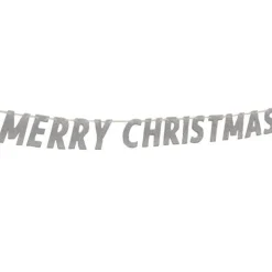 Party Delights Hanging Decorations<Silver Glitter 'Merry Christmas' Banner - 2.8M