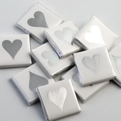 Silver Heart Chocolate Neapolitans X50<Party Delights Hot