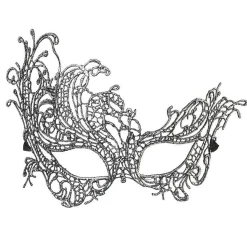 Silver Lace Masquerade Mask<Party Delights Hot