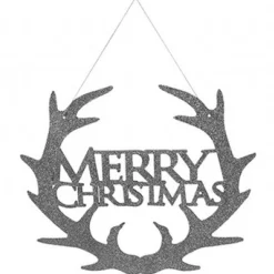 Party Delights Hanging Decorations<Silver Merry Christmas Hanging Sign - 30Cm