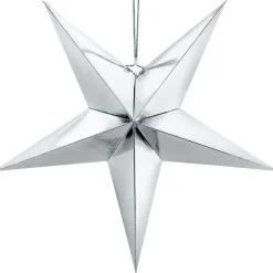 Party Delights Snowflake Decorations<Silver Paper Star Decoration - 70Cm