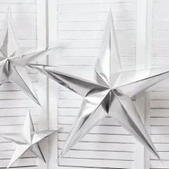 Party Delights Snowflake Decorations<Silver Paper Star Decoration - 70Cm