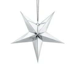 Party Delights Snowflake Decorations<Silver Paper Star Decoration - 30Cm