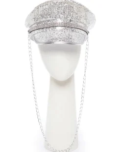 Silver Sequin Biker Hat<Party Delights New