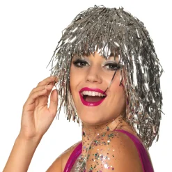 Silver Tinsel Wig<Party Delights Clearance